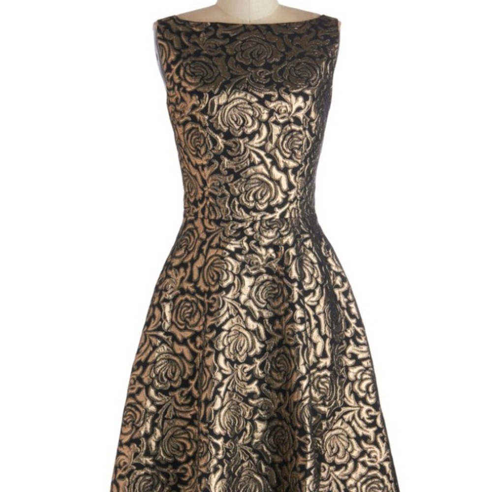 Rosy Radiance Fit and Flare Dress